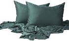 Hom-bed-duc-001-bam-q-teal Emolli Bamboo Duvet Cover Set Super Luxious Silky Soft Rayon