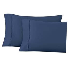 1200sdpc Home City Inc. 1200 Thread Count 100% Egyptian Cotton Soft And Breathable Standard Navy Blue