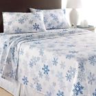 Home Classics New Snowflake 4pc Queen Flannel Sheet Set Cotton Free Ship 400928638178