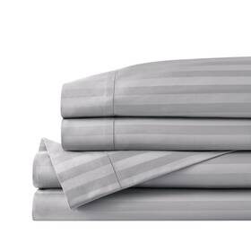 Home Decorators Collection 500tc Egy Sat Kg Stone Egyptian Cotton Gray King Sheet Set - 4-piece Home Decorators Collection 500tc Egy Sat Kg Stone Egyptian Cotton Gray King Sheet Set - 4-piece
