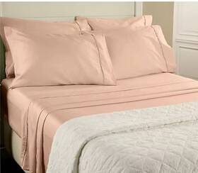 H446174 Home Reflections 1000tc Cotton Blend Sheet Set With Extra Cases Queen Soft Peach H446174 Home Reflections 1000tc Cotton Blend Sheet Set With Extra Cases Queen Soft Peach
