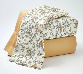H467659 Home Reflections 2-pack Cotton Sateen Sheet Set Grey/black Geo California King N