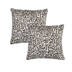 Home Soft Things 654690508621 Fauxfur Snow Leopard 2 Piece Set Pillow Shell