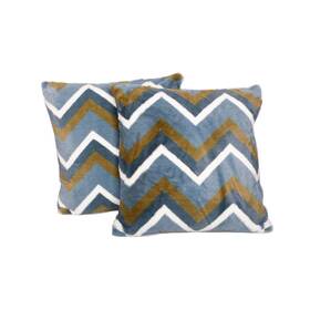 Home Soft Things 744790355390 Fauxfur Chevron Pillow Shell 2 Piece Set No Insert