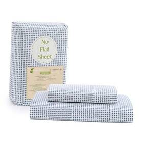 Ogn160fs-tw-pkdt Homespun 100% Organic Cotton Cool Twin Fitted Sheet 2-piece Set 2pc Polka Dot
