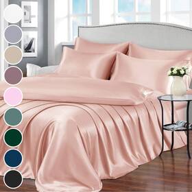 Bls211109-0015 Homiest Queen Size Satin Sheet Set - Sheets Champagne 7pcs 1 Deep P Bls211109-0015 Homiest Queen Size Satin Sheet Set - Sheets Champagne 7pcs 1 Deep P