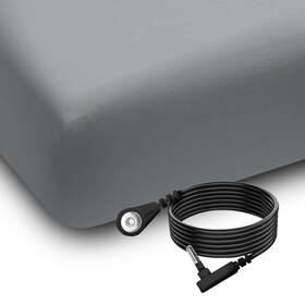 Hooga 850034956596 Grounding Sheet Fitted King Size Organic Cotton And Conductive Silver E