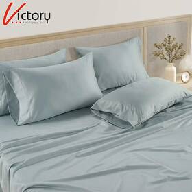1691395 Hotel New 800 Tc 100% Cotton 7-piece Sheet Set Split Cal King - Blue