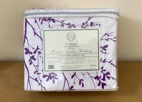 Hotel 5th Ave 659066005988 New Leaf Design Premier Deep Pocket Luxurious King Sheet Set White Hotel 5th Ave 659066005988 New Leaf Design Premier Deep Pocket Luxurious King Sheet Set White