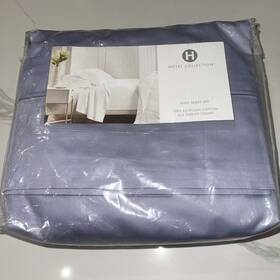 52517ivkgss Hotel Collection 525 Tc Egyptian Cotton 4pc King Sheet Set Sea Blue- Msrp 330