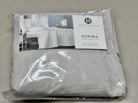 Hotel Collection 608356984625 680 Thread Count Supima Cotton Full Flat Sheet Palladium Silver