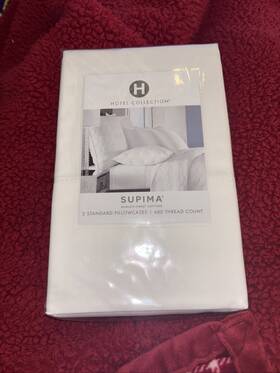 Hotel Collection 706257404379 Pair Of 680 Thread Count Cotton Standard Pillowcases White 110