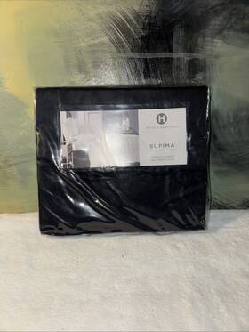 Hotel Collection 706257404959 -680 Tc Supima Cotton Queen Sizesflat Sheet Black