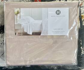 Hotel Collection 766390313808 525 Thread Count Egyptian Cotton Queen Sheet Set In Tan New