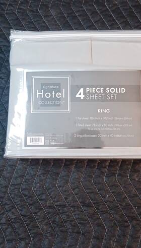 104x102in Hotel Collection Hc90ss-k King Sheet Set 4pc Solid Gray 100% Polyester Bedroom