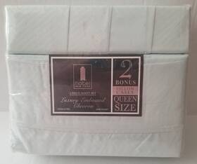 Hotel New York 702472398660 Luxury Embossed Chevron 6 Piece Sheet Set Bedding Sheets