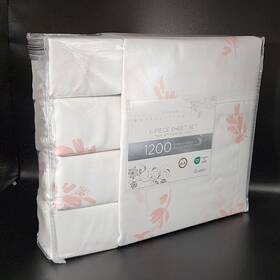 Hotel Royal Living 067955259518 Queen Printed Sheet Set 1200 Thread Count Egyptian Cotton 6pc