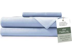 Hotel Sheets Direct 810074700351 100% Viscose Derived From Bamboo Set Twin Xl Blue
