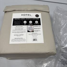 Hotel Signature 840708183793 800 Thread Count Cotton 6-piece Sheet Set Cal King Beige