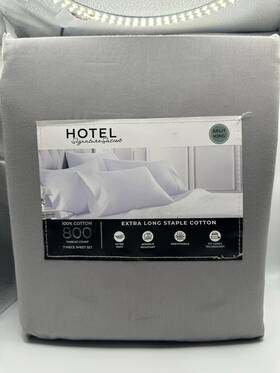 Hotel Signature 840708183823 Sateen 800tc 100% Cotton 7pc Sheet Set Split King Grey