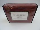 Hotel Style 500 Thread Count Full Sheet Set Burgundy 100 Egyptian Cotton Sateen 8903062223412