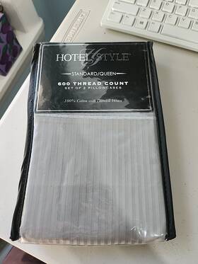 Hotel Style 881813229495 Pillowcases Standard/queen 600 Thread Count Set Of 2 Silver New