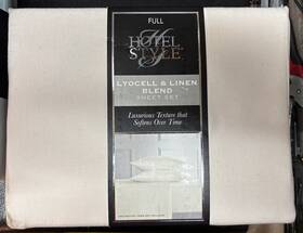 Hotel Style 881813235199 4 Piece Tan Lyocell And Linen Blend Bed Sheet Set Full New