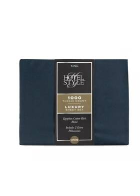 Hotel Style 887719234342 1000 Thread Count Egyptian Cotton-rich Luxury Sheet Set King Blue Hotel Style 887719234342 1000 Thread Count Egyptian Cotton-rich Luxury Sheet Set King Blue