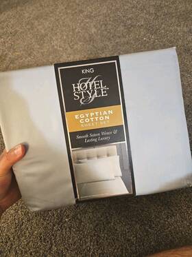 Hotel Style 903062151777 New 4-piece 600 Thread Count Egyptian Cotton Sheet Set. King Blue