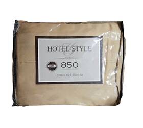 Hl55-002-027-10 Hotel Style Queen 850 Thread Count 4 Piece Sheet Set Cotton Rich Clay Beige