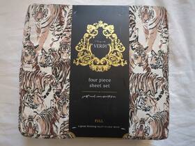 House Of Verdi 889459562808 New 4 Pc Tiger Pattern Full Sheet Set Rare Htf Retro Sheets House Of Verdi 889459562808 New 4 Pc Tiger Pattern Full Sheet Set Rare Htf Retro Sheets
