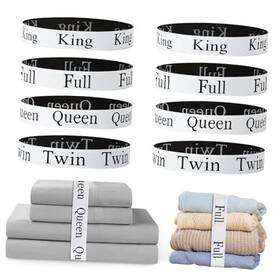 Llp20231010164 Hoydate 8pcs Bed Sheet Organizer Bands Sheets Labels Foldable Set