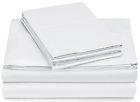 Hs-ss-wht-kg Pinzon By Amazon Egyptian Cotton Sateen Hemstitch Sheet 841710122763