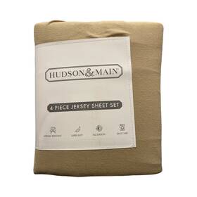 196789025775-p Hudson & Main Ny And Wrinkle Resistant Super Soft Jersey Sheet Set 4 Piece