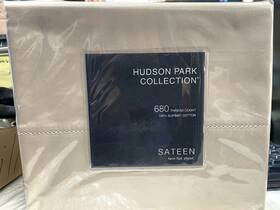 Hudson Park 732995601770 Collection 680tc Twin Size Flat Sheet Color Pumice New
