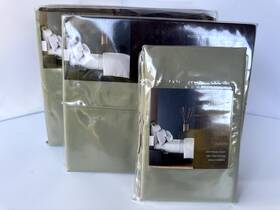 Hudson Park 732997558126 New Collection Luxury Sheet Set Twin Green Pillowcases