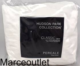 Hudson Park 732998748656 Classic Linens Cotton Percale Full Fitted Sheet Vanilla Sky