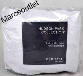 Hudson Park 732998748946 Classic Linens Egyptian Cotton Percale Cal King Fitted Sheet Cloud