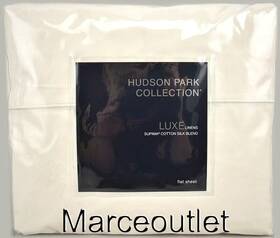 Hudson Park 733003077693 Luxe Linens Supima Cotton Silk Blend King Flat Sheet Ivory Hudson Park 733003077693 Luxe Linens Supima Cotton Silk Blend King Flat Sheet Ivory