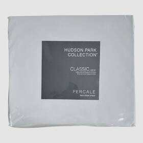 Hudson Park Collection 732998748540 Gray Classic Egyptian Percale Fitted Sheet Twin