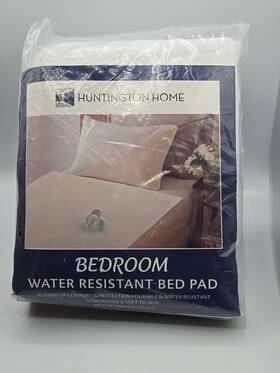 Huntington Home 041498112288 Water-resistant Twin-size Bed Pad 39 X 54 3 Layers Of Protection