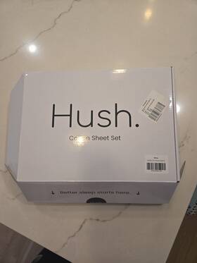 Hush 735263820149 Queen White Sheet Set Organic Ultra Soft Cotton Temperature Regulating New