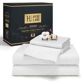 Hyde Lane 086569448040 100% Egyptian Cotton Sheets California King Size - 1000 Thread Coun Hyde Lane 086569448040 100% Egyptian Cotton Sheets California King Size - 1000 Thread Coun