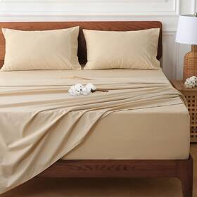 Rd1501-bek Hyprest Deep Pocket King Sheets Beige-100% Cotton Sheet Sets Fits Beige