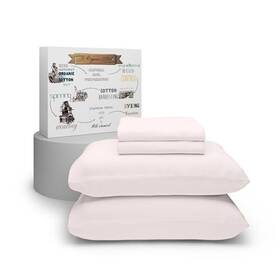 Icil 840380926978 Blush Size Sheet Set Lightweight And Breathable 100% Cotton King 14 -
