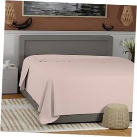 Icil 840380930326 Size Flat Sheet Only 100% Cotton Sheets Cool And Crisp King 05- Soft Pink