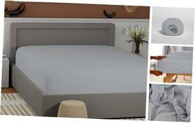 Icil 840708176580 100% Cotton Soft Gray Fitted Sheet Only College Dorm Room Twin 02 - Icil 840708176580 100% Cotton Soft Gray Fitted Sheet Only College Dorm Room Twin 02 -