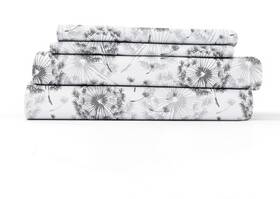 Ienjoy 816651027897 Gray Fashion 4 Piece Bed Sheet Set King The Make A Wish New