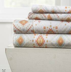 Ienjoy 842933163694 Home The Boho And Beyond Premium Ultra Soft Hearts 4-pc. Sheet Set King