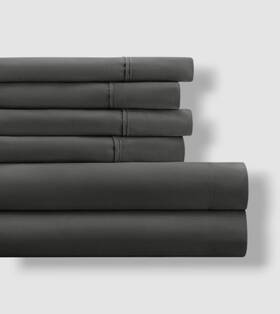 Ienjoy Home 813538020897 Gray Luxury Ultra Soft Bed Sheet 6-piece Set Queenft Size
